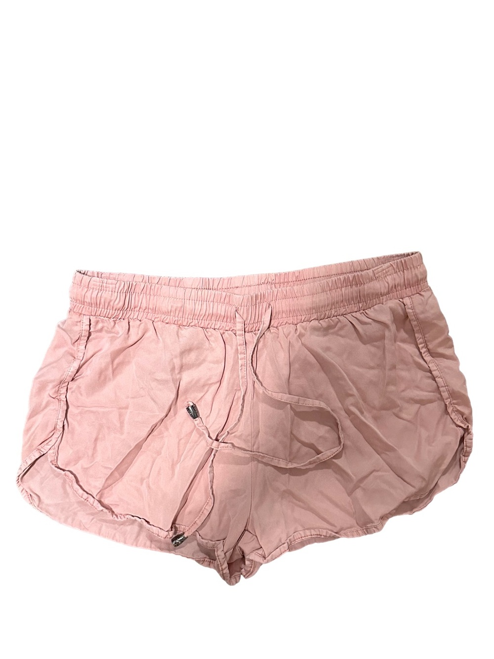lovestitch Pale Pink Elastic Waist Drawstring Athletic Shorts